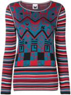 Sadie Williams Pattern And Stripe Knit Sweater - Multicolour