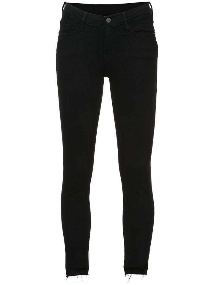 Frame Denim 'jeanne' Skinny Cropped Jeans - Black