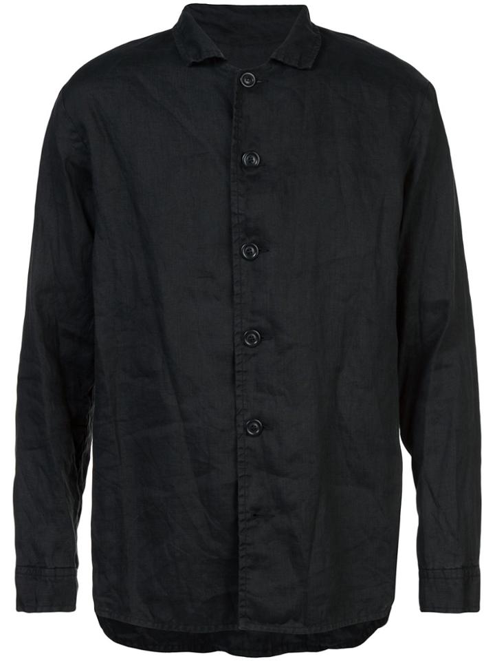 Casey Casey Crumpled Button Shirt - Black