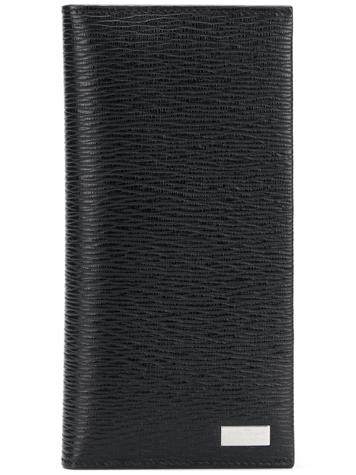 Salvatore Ferragamo Leather Vertical Cardholder - Black