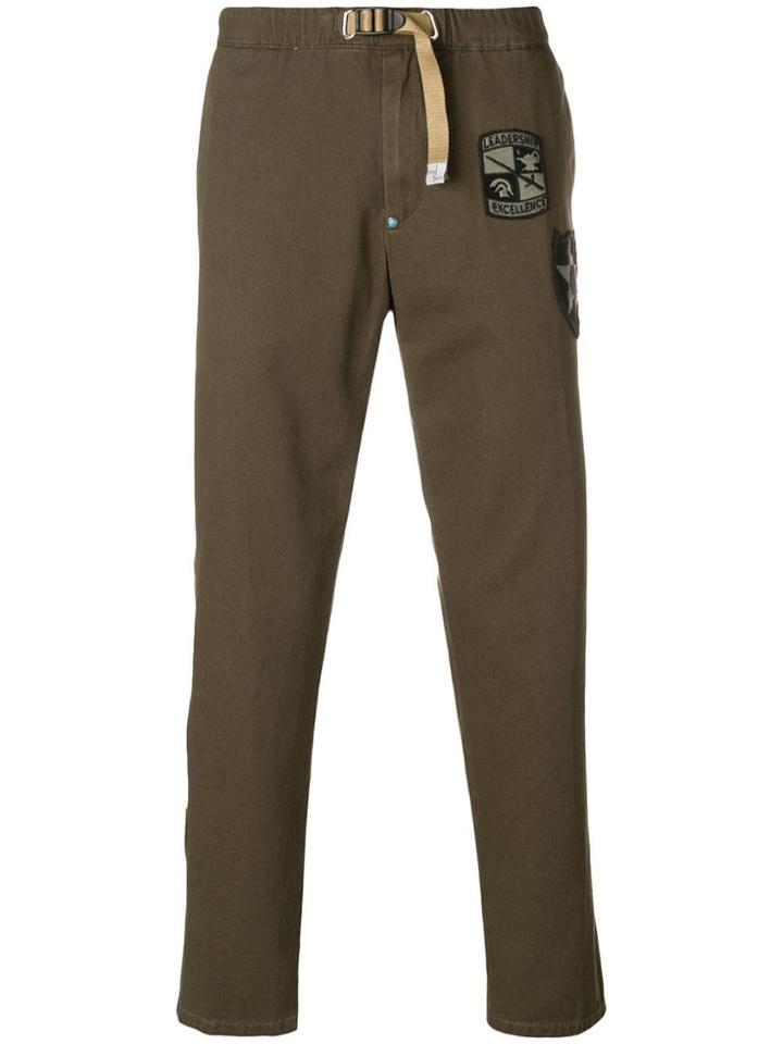 White Sand Double Patch Trousers - Green