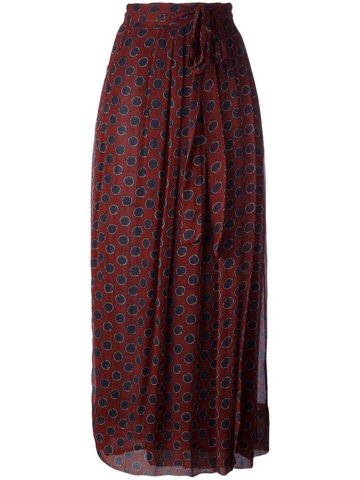 Isabel Marant Étoile 'belina' Skirt, Women's, Size: 38, Red, Silk/viscose