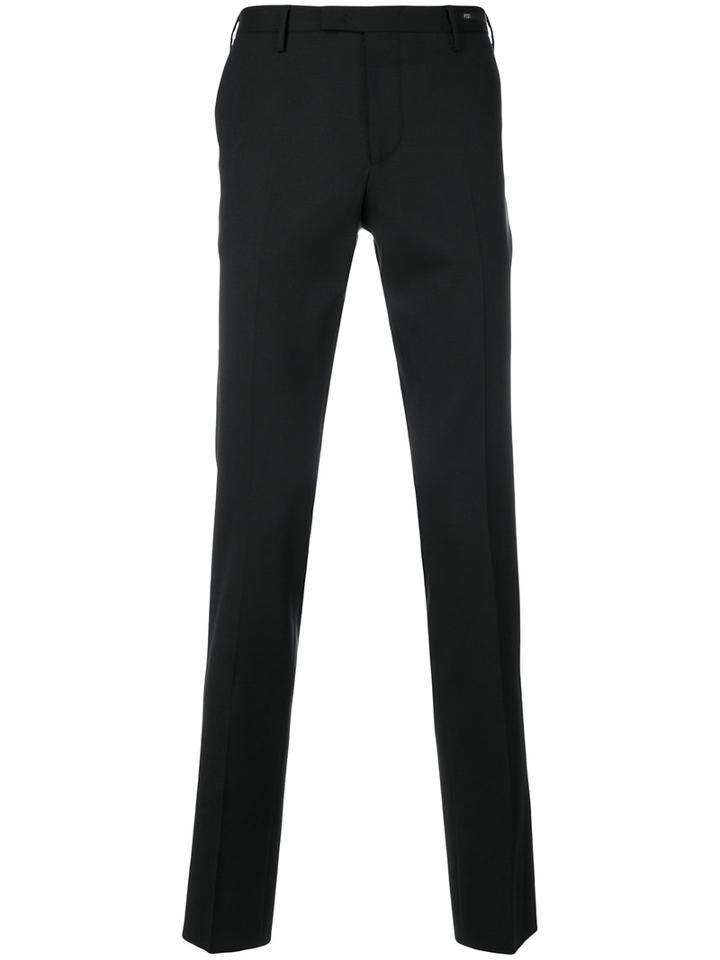 Pt01 - Classic Tailored Trousers - Men - Spandex/elastane/virgin Wool - 48, Black, Spandex/elastane/virgin Wool