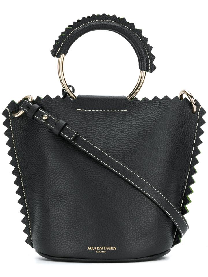 Sara Battaglia Bucket Shoulder Bag - Black