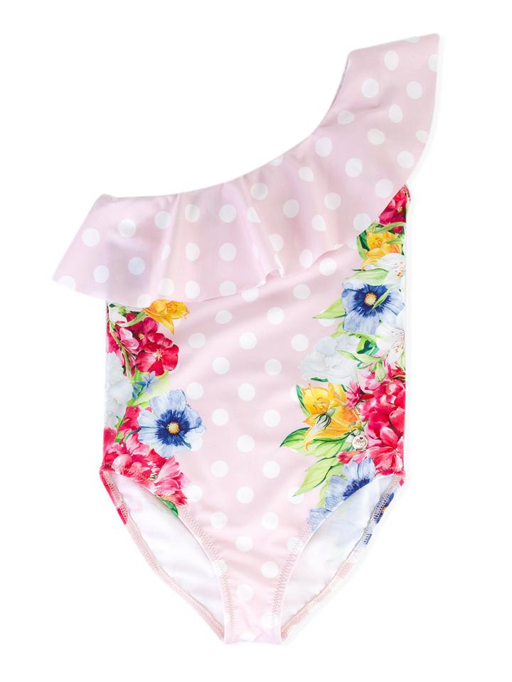 Love Made Love - Polka Dot Swimsuit - Kids - Polyester/spandex/elastane - 7 Yrs, Pink