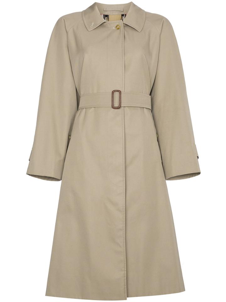 Burberry Restored 1980s Belted Trench Coat - Nude & Neutrals
