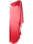 Gianluca Capannolo - Single Shoulder Tunic Dress - Women - Polyester/triacetate - 44, Pink/purple, Polyester/triacetate