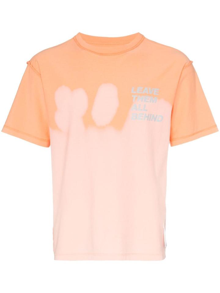 Satisfy Reverse Printed Cotton T-shirt - Orange