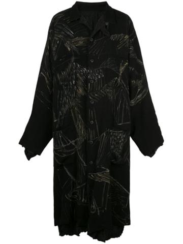 Yohji Yamamoto Reversible Long Coat - Black