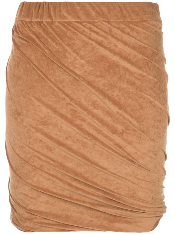 John Elliott Draped Mini Skirt - Brown