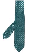 Barba Polka Dot Print Tie - Green
