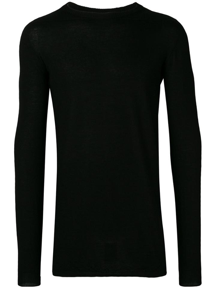 Rick Owens Cashmere Crew Neck Jumper - Black