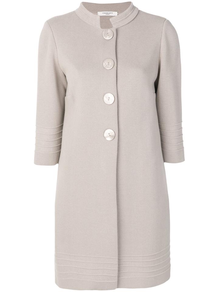 Charlott Single Breasted Coat - Nude & Neutrals