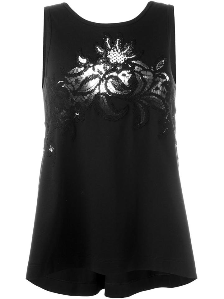 Ermanno Scervino Flared Lace Panel Tank