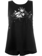 Ermanno Scervino Flared Lace Panel Tank