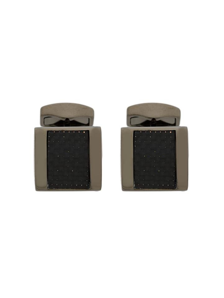 Tateossian Stone-embellished Square Cufflinks - Black