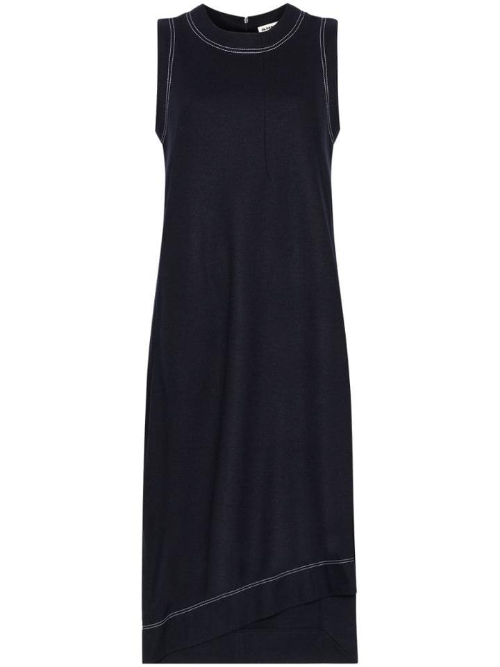 Jil Sander Asymmetric Midi Dress - Blue