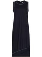 Jil Sander Asymmetric Midi Dress - Blue