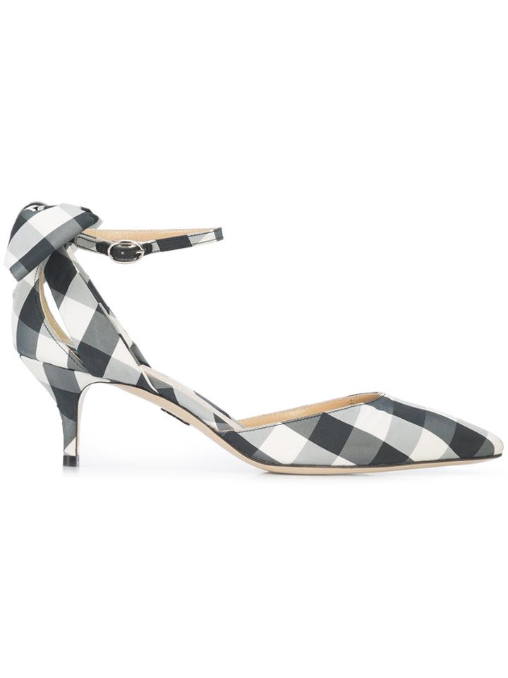 Paul Andrew Anya Gingham Pumps - Black