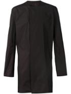 Haider Ackermann Long Collarless Shirt, Men's, Size: Small, Black, Cotton