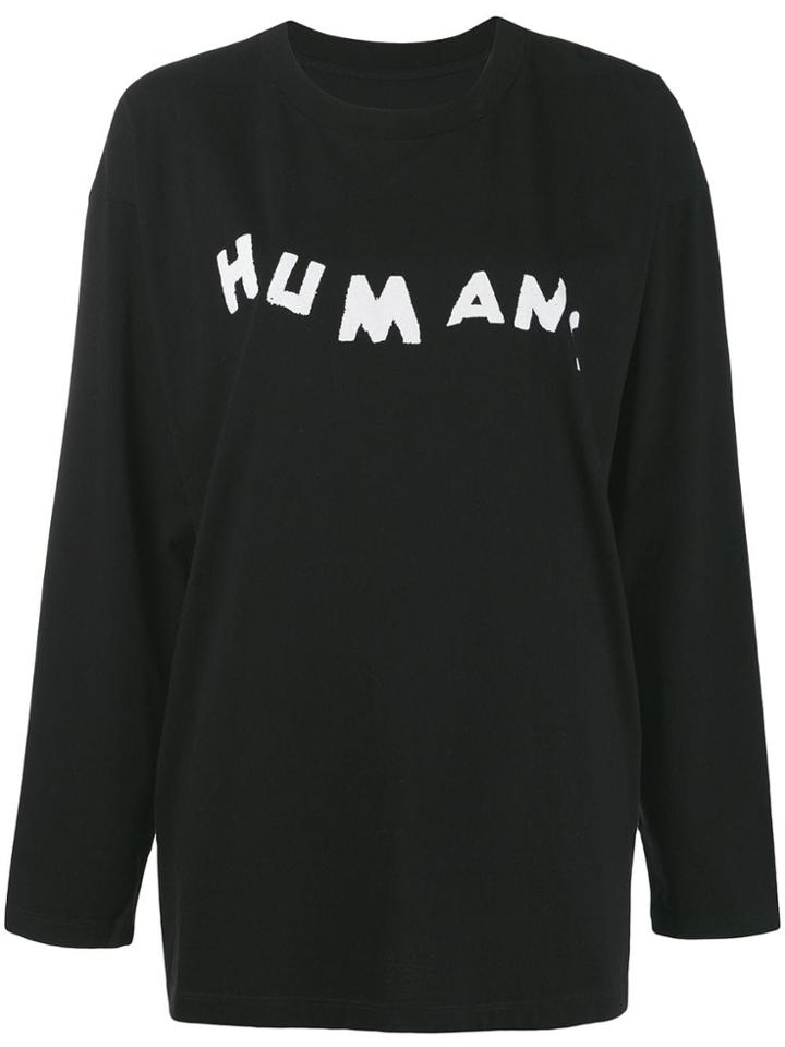 Mm6 Maison Margiela Humans Jersey Top - Black