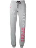 Plein Sport - Logo Print Sweatpants - Women - Cotton - M, Grey