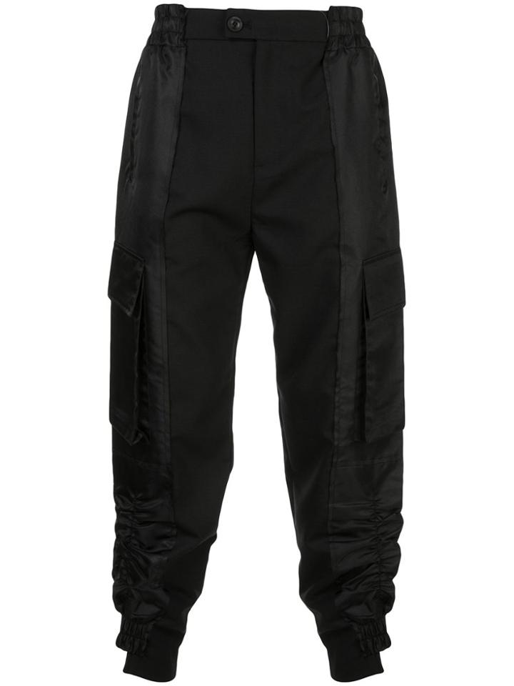 Bmuet(te) Contrast Cargo Trousers - Black