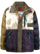 Woolrich Panelled Padded Jacket - Green