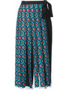 Delpozo - Fringed Wrap Maxi Skirt - Women - Acetate/viscose/virgin Wool - 36, Blue, Acetate/viscose/virgin Wool
