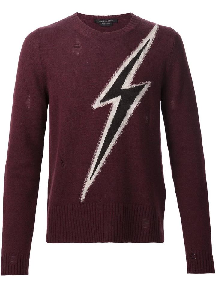 Marc Jacobs Thunder Jumper, Men's, Size: Medium, Red, Wool
