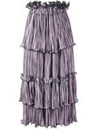 Romance Was Born Blossoming Pleat Skirt - Pink & Purple