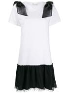 Red Valentino Lace-trimmed T-shirt Dress - White