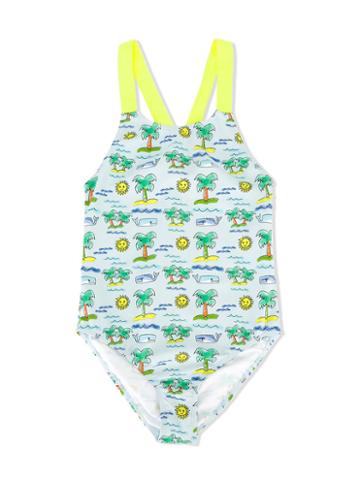 Stella Mccartney Kids Sunnee Swimsuit, Girl's, Size: 14 Yrs, Blue