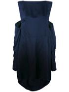 Maison Margiela Tie Front Shift Dress - Blue