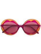 Marni Eyewear Round Frame Lips Sunglasses - Pink