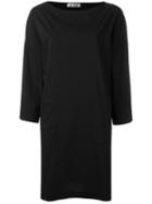 Barena Longsleeved Shift Dress, Women's, Size: 40, Black, Cotton/polyester/spandex/elastane