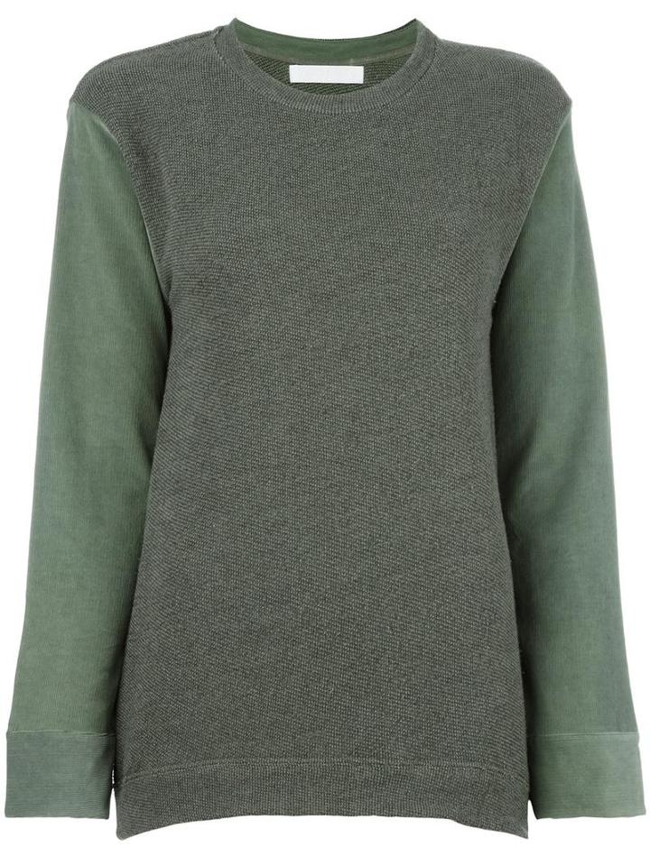 Water Bicolour Sweatshirt, Women's, Size: Medium, Green, Cotton