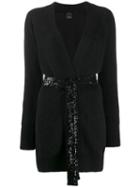 Pinko Sequin Panel Cardigan - Black