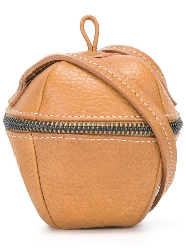 Erika Cavallini Mini Round Shoulder Bag, Women's, Nude/neutrals, Leather