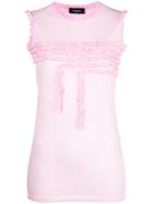 Dsquared2 Frill-embroidered Tank Top - Pink & Purple