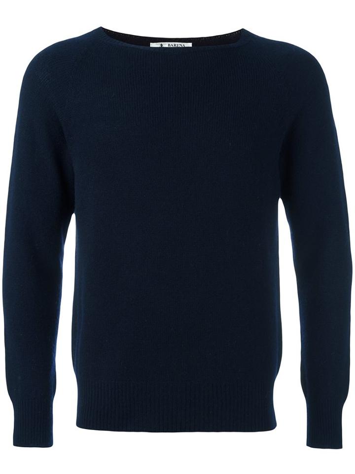 Barena Bateau-neck Sweater, Men's, Size: Large, Blue, Cashmere/virgin Wool