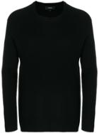 Theory Ribbed Raglan Sweater - Black