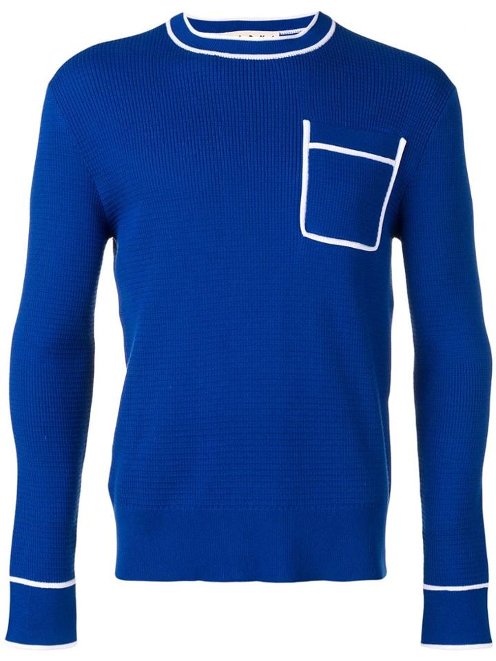 Marni Contrasting Pocket Sweatshirt - Blue