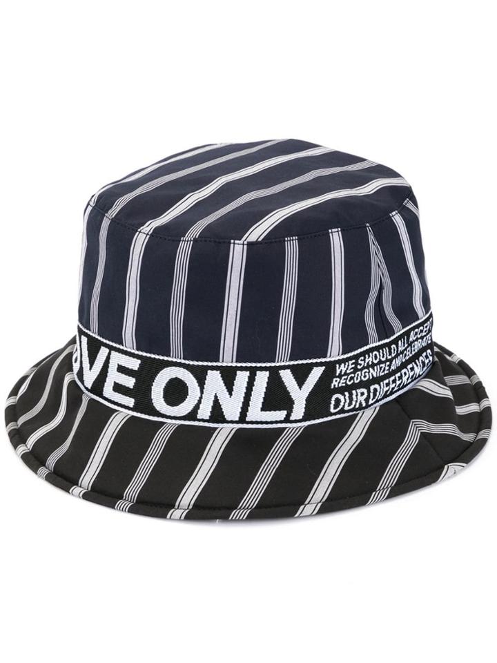 Ports V Striped Bucket Hat - Blue