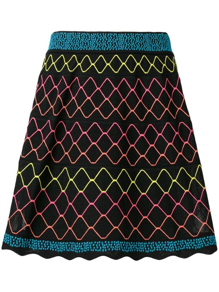 M Missoni Embroidered Mini Skit - Black