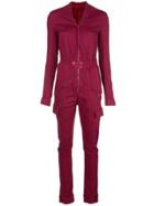 Rick Owens Denim Cargo Jumpsuit - Pink