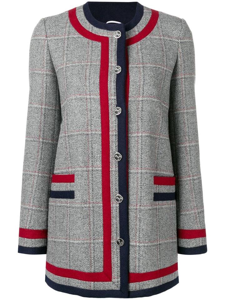 Thom Browne Frame Detail Hunting Tweed Jacket - Grey