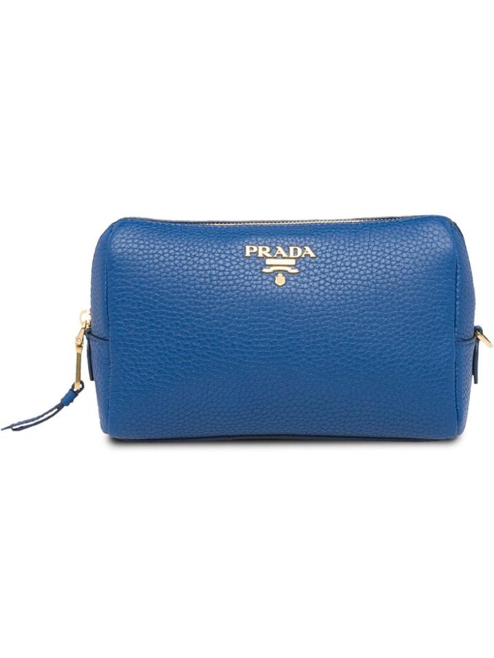 Prada Zip Around Pouch - Blue