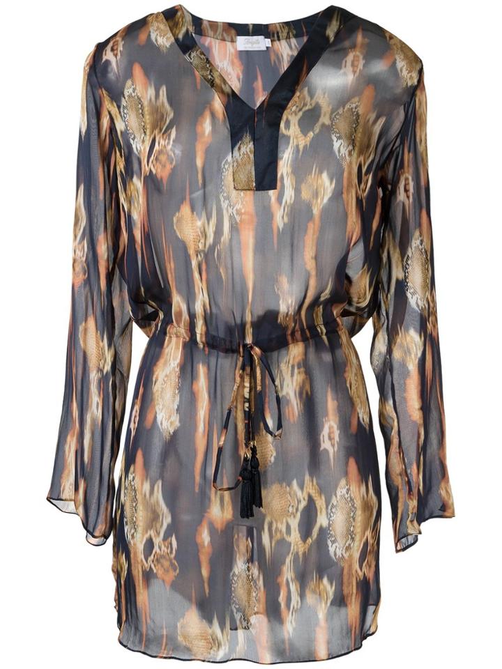 Brigitte Printed Beach Dress - Blue