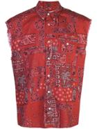 Isabel Marant Paisley Print Sleeveless Shirt - Red